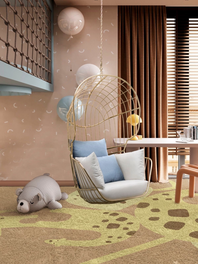 modern kids bedroom with giraffe jungle rug.
Original Kids Bedroom Rugs for a Unique Decor