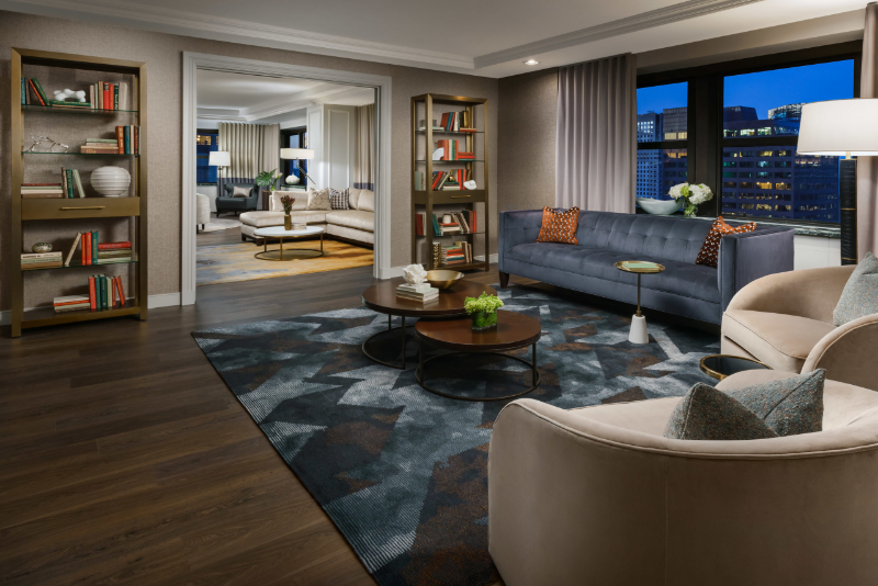 Forrest Perkins: Contemporary Rugs In Hospitality Projects. The two living rooms from a different perspective.
