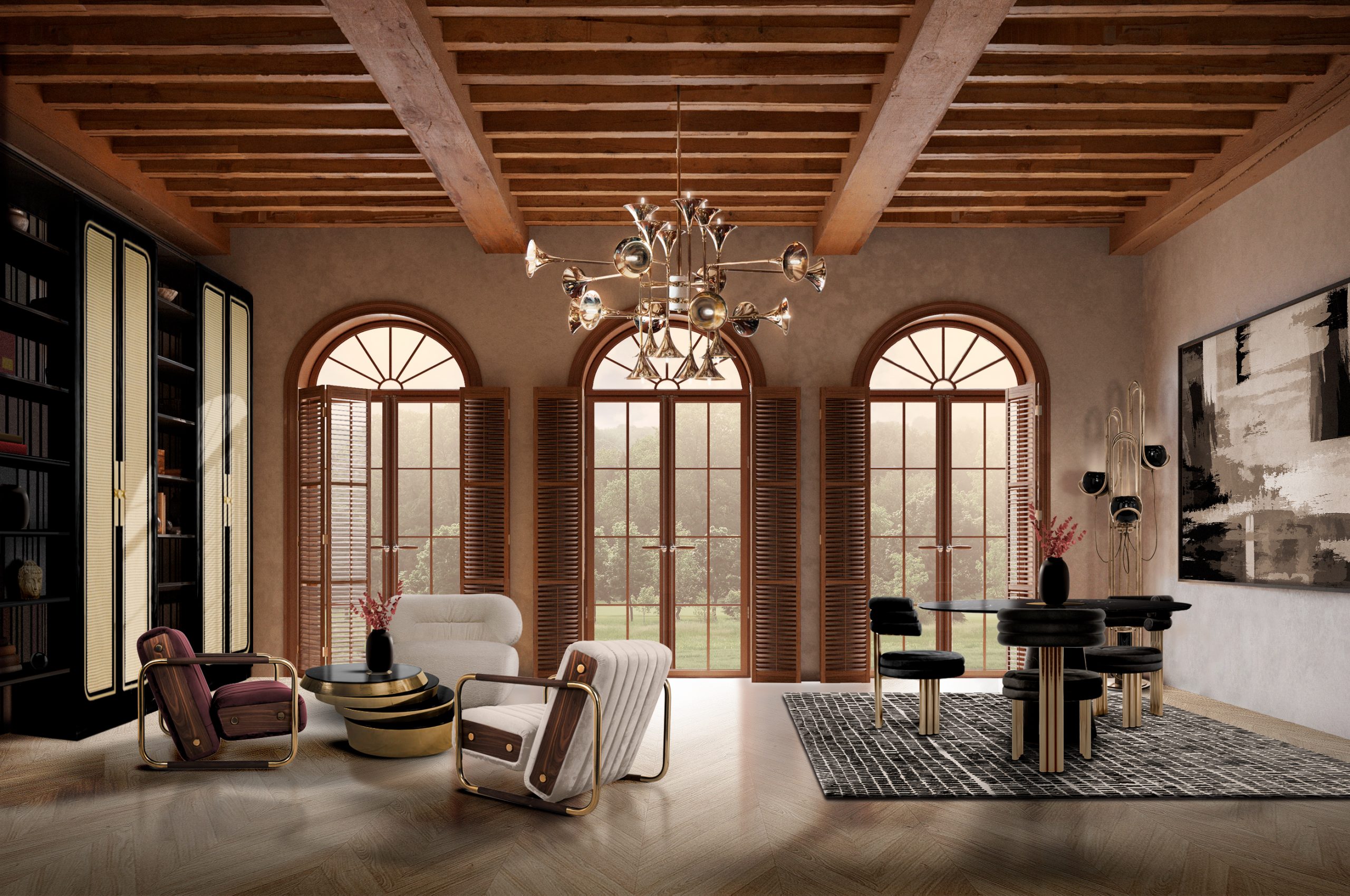 Modern living room design with Coll rug - Minimalist Home Decors with Modern Wool Rugs