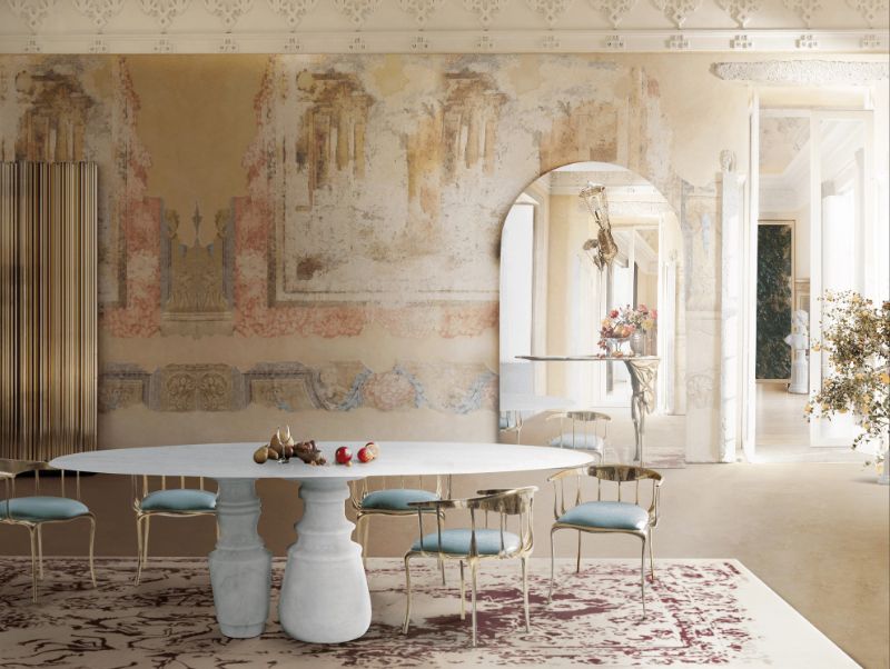 dining room rugs: fancy dining room with sophisticated furniture and classic rug