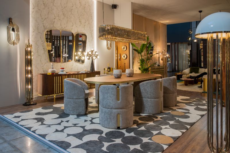 The Best of iSaloni 2022's Interior Design Trends for dining room with modern rug