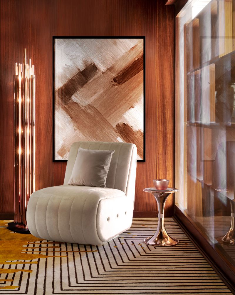 summer decorating ideas with elegant modern rug in black and white with a touch of yellow