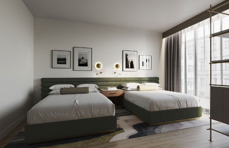 Abel Design Group: Rug Design Inspiration. This residences' room has a wide rug that covers all the room under and siding the beds.
