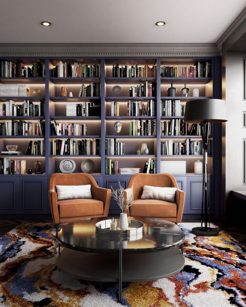 Wool Rugs: Create The Perfect Reading Nook For The Fall. Colorful area rug with fluffy wool fibers.