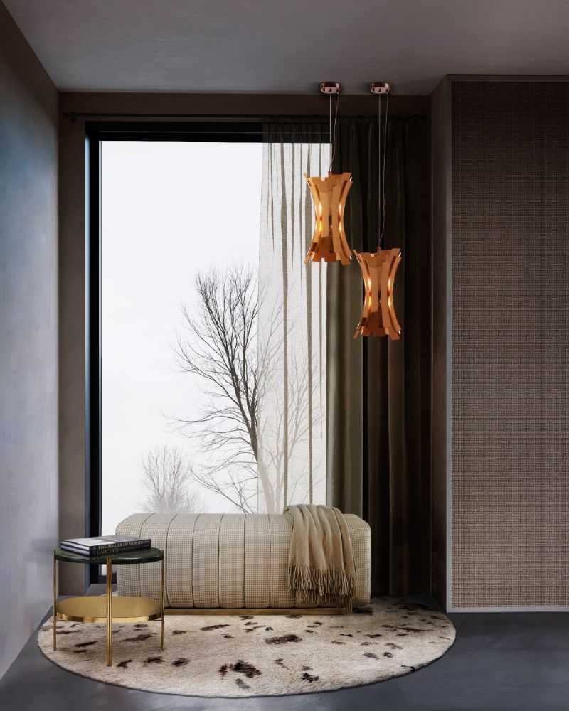Wool Rugs: Create The Perfect Reading Nook For The Fall. Hallway and reading corner with round white rug