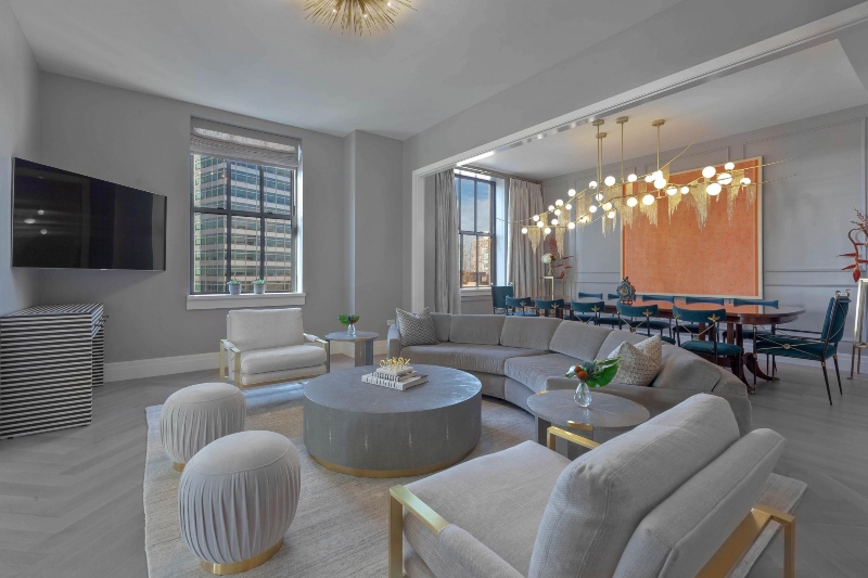 Moniomi Design combined the geometric designs and vivid hues of the American Art Deco era with the contemporary textiles and materials of our day to preserve its history.