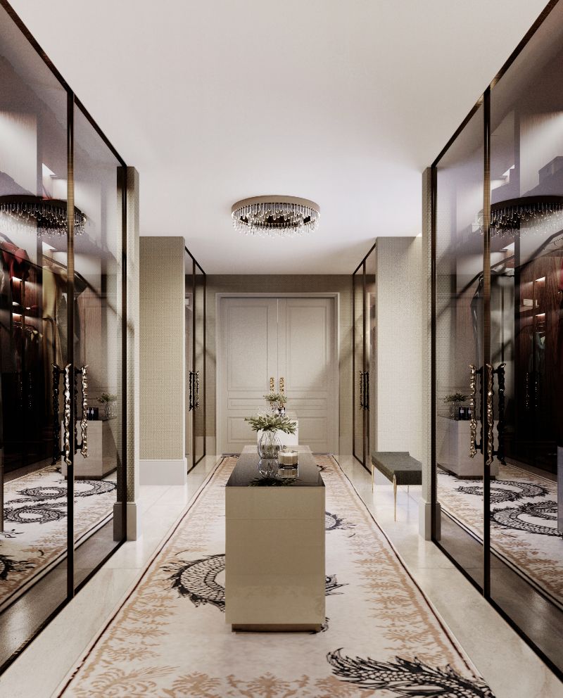 long runner rug with dragon design and silver and neutral hues. Home Interior Design Ideas With Rug'Society New Exclusive Rugs