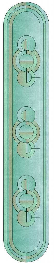 long runner rug for hallway with green huesand geometric design, kleopatra II. Home Interior Design Ideas With Rug'Society New Exclusive Rugs