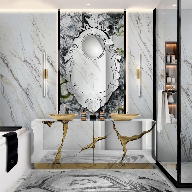 bathroom decorating ideas with monochrome color palette