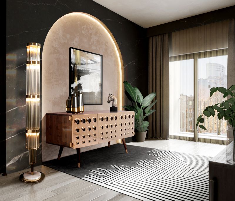 home decor renovation. This stunning modern hallway decor shines for its simplicity with the black and white VALENCIA RUG