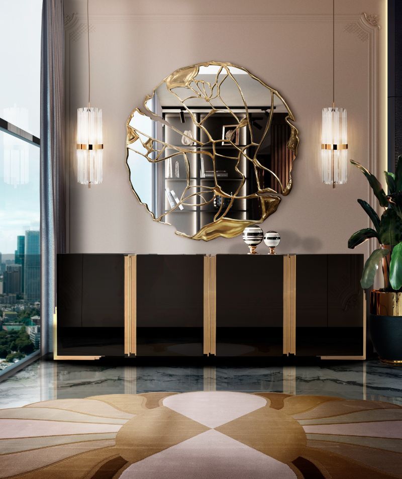 Modern Entryway Ideas For A Slick And Stylish Entrance For Your Home with warm hues and oval rug.