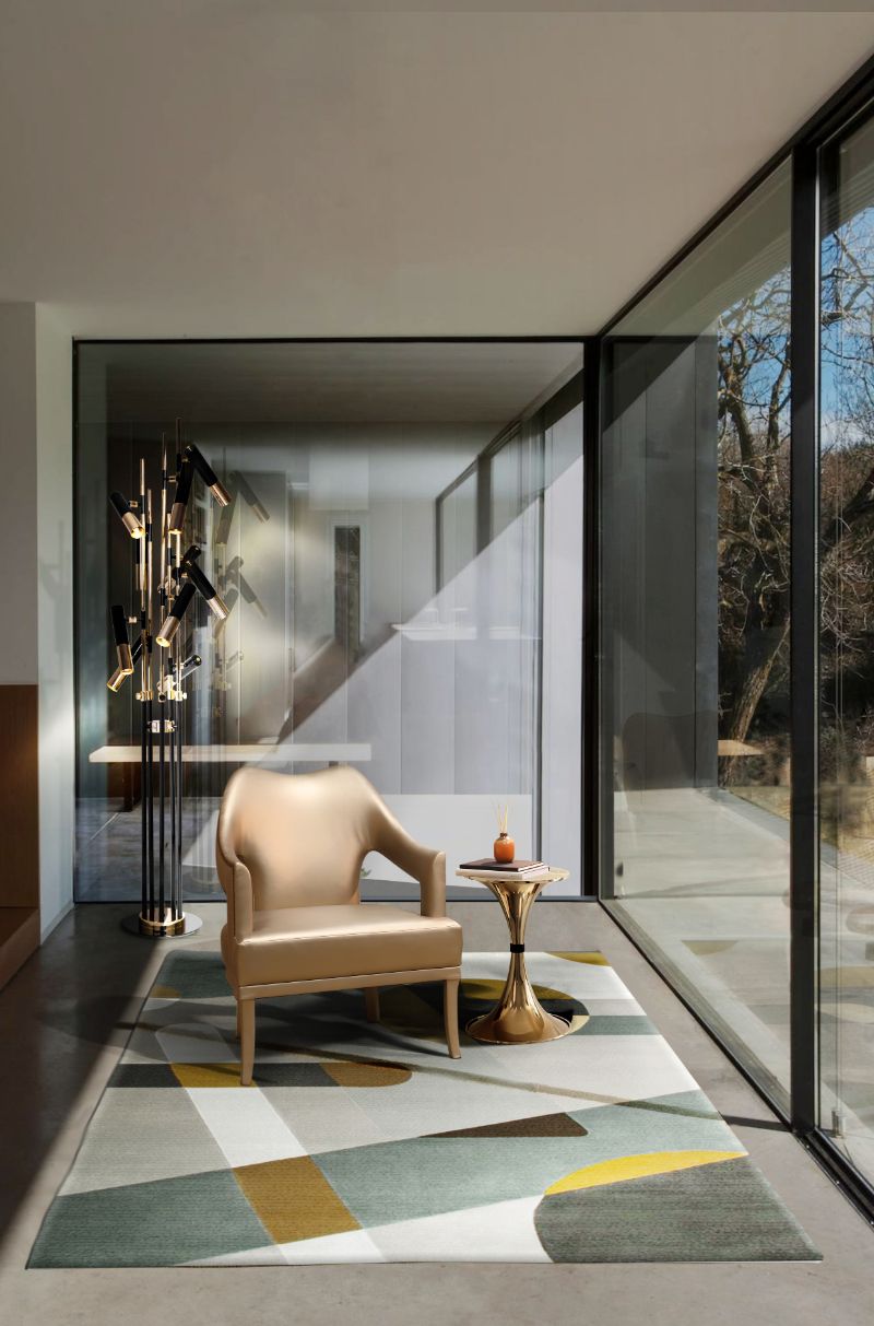 reading corner ideas: The JOH RUG with its modern design is also a great addition to this space, as well as the BOTTI Side table.