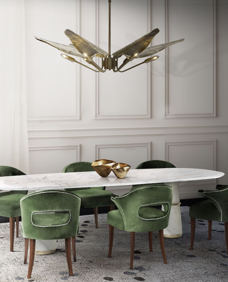 For a modern contemporary dining room design the POPPY RUG and AGRA II dining room table are the perfect combination!