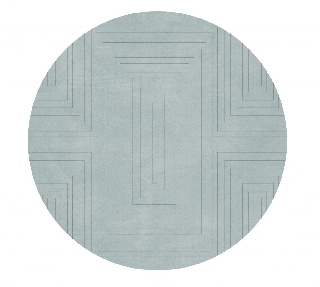 white garden round rug with minimalist design. The Best Round Dining Table Sets To Pair With A Round Rug