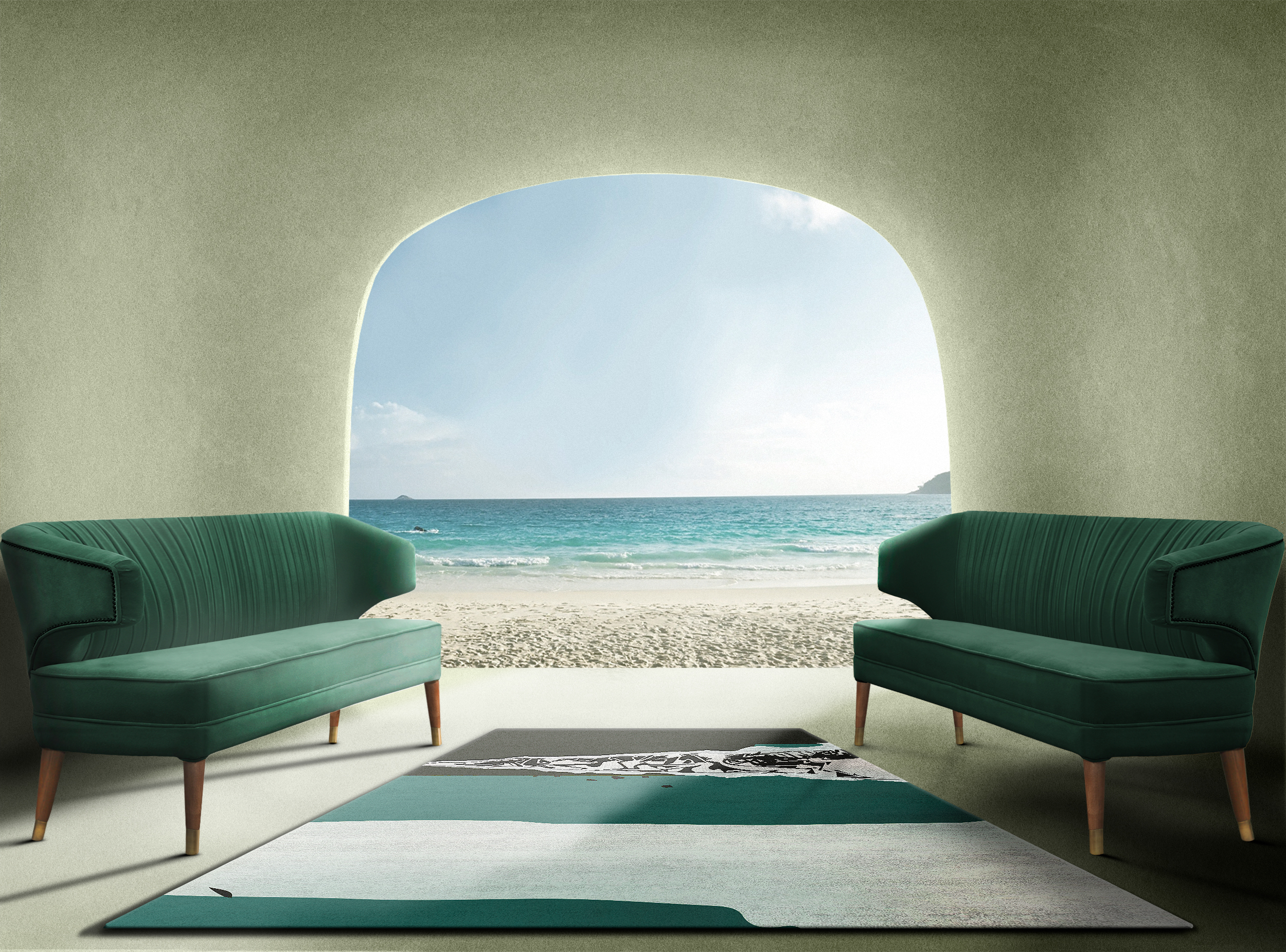 Rug Trends To Look Out For In 2023. Green rug for outdoor design