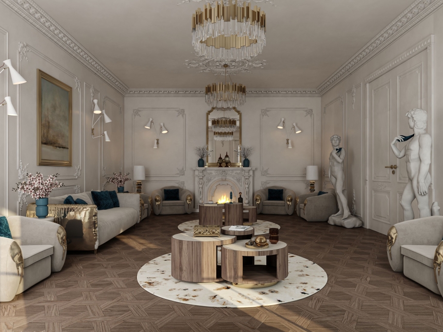 Modern and Majestic Living room design with shaggy Oslo Rug - Living Room Rugs: A Step-By-Step Guide