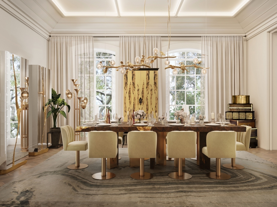 Neutral-toned Rugs For an Elegant Dining Room Decor