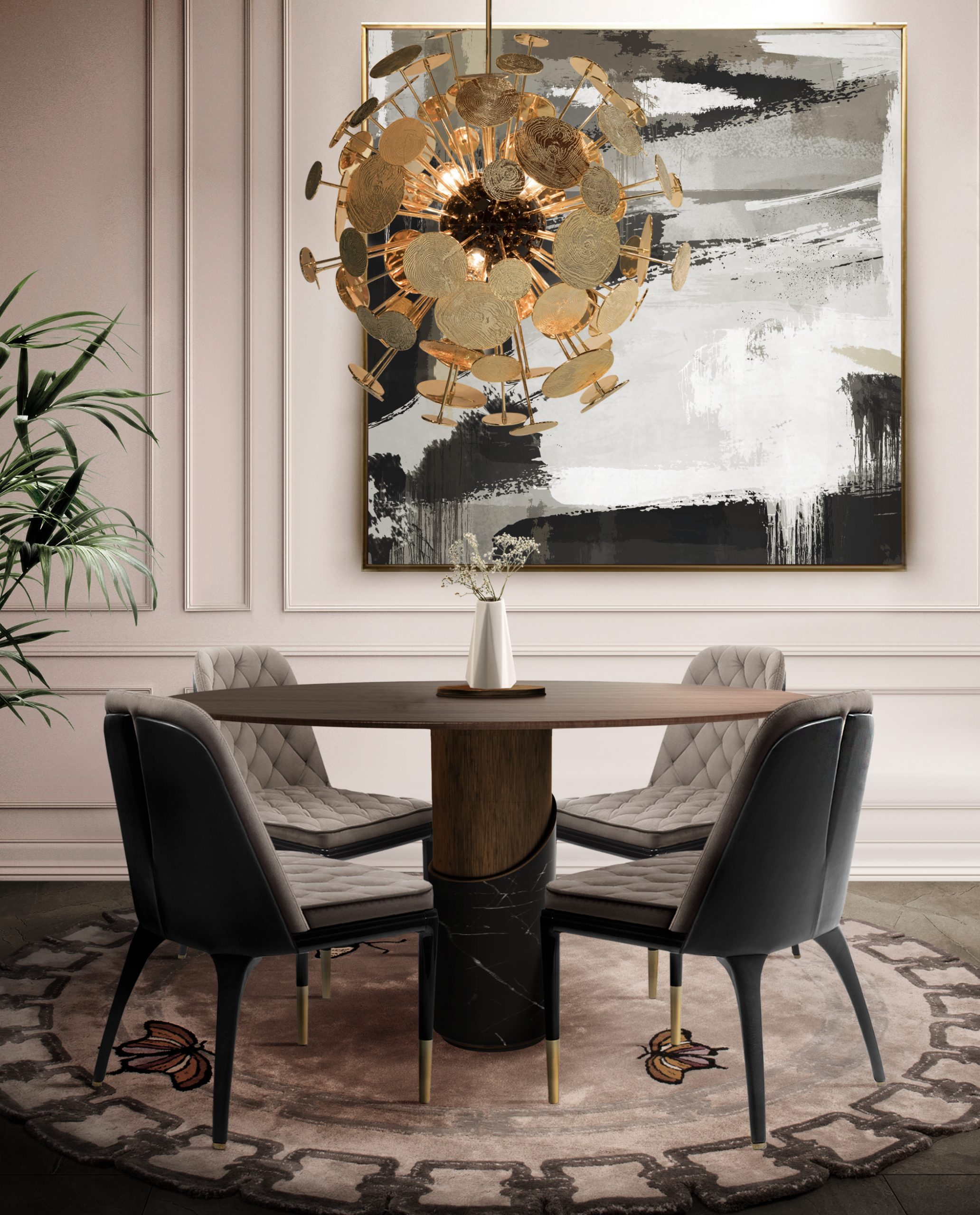 Neutral-toned Rugs For an Elegant Dining Room Decor