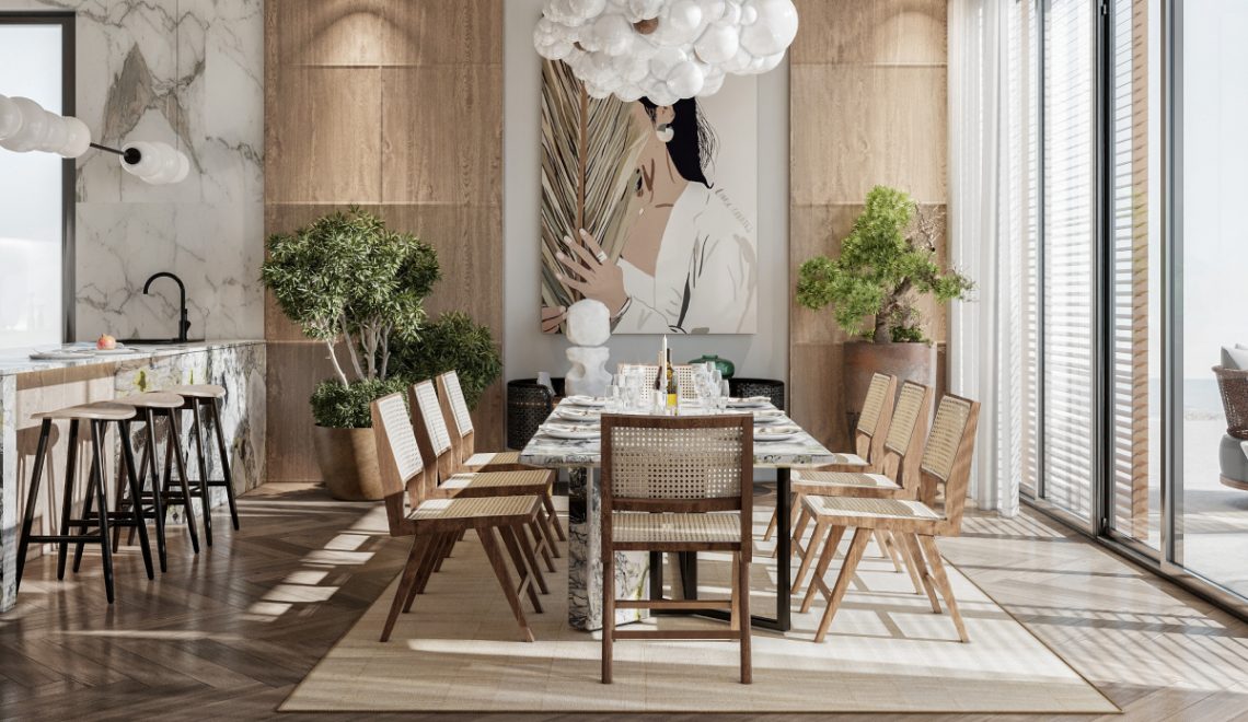 Neutral-toned Rugs For an Elegant Dining Room Decor