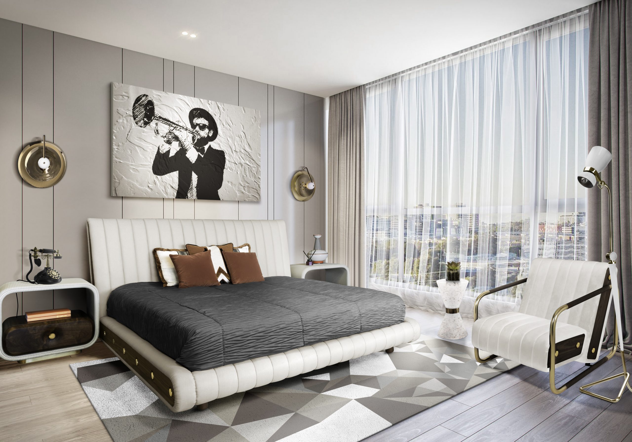 Modern Rugs To Create a Striking Bedroom Design