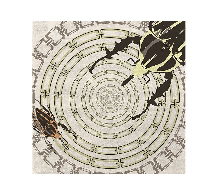 Golden Bugs Square Rug - New Iconic Rugs For Unique Interiors by Rug'Society