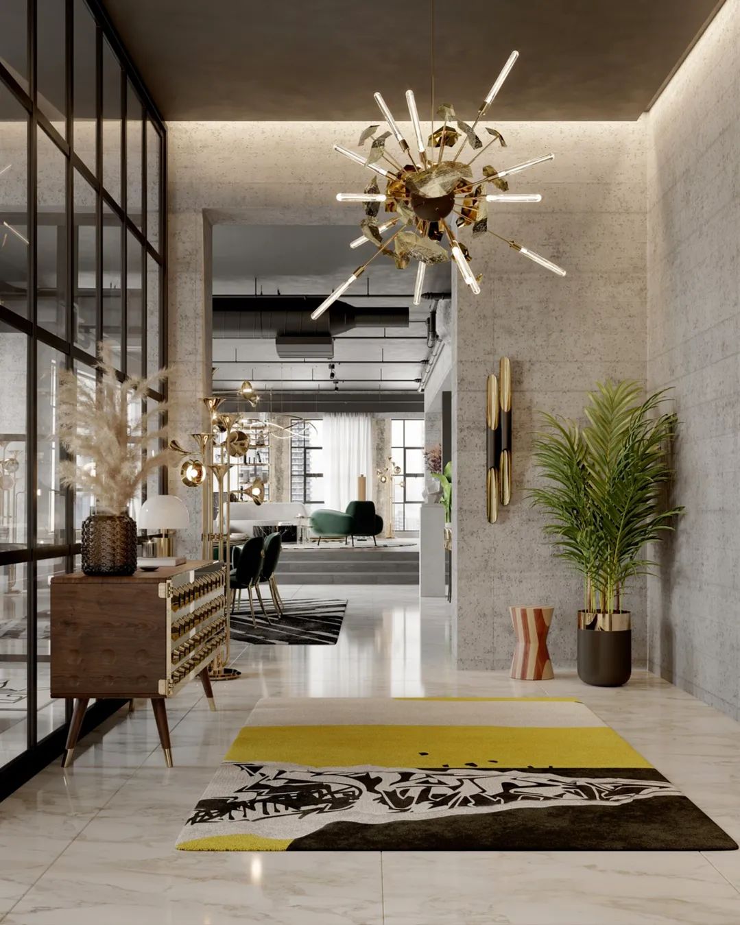 Luxurious Contemporary Design Ideas With Stylish Rugs