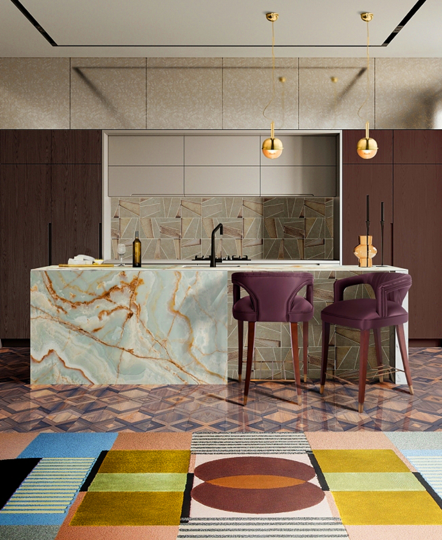Modern kitchen design - Colorful Interior Design Ideas With Modern Rugs You Can't-Miss