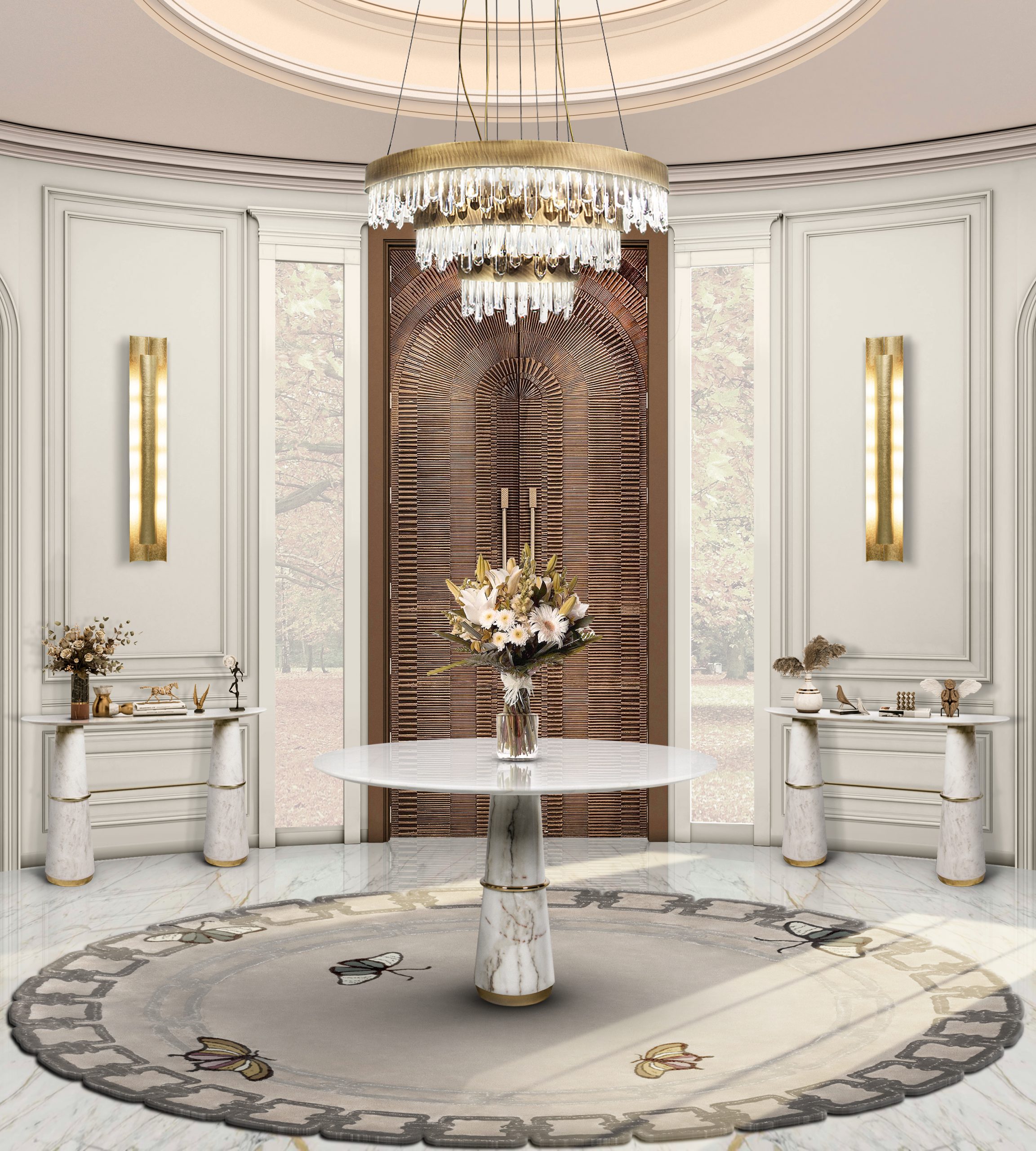 50 Luxury Entryways To Create a Striking Interior Decor