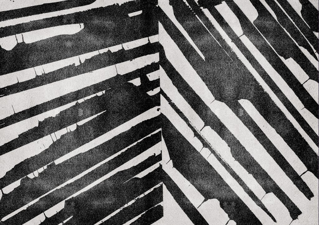 black and white Palm Rug by Rug'Society - Ingrao Inc.: Refinement, Quality and Uniqueness