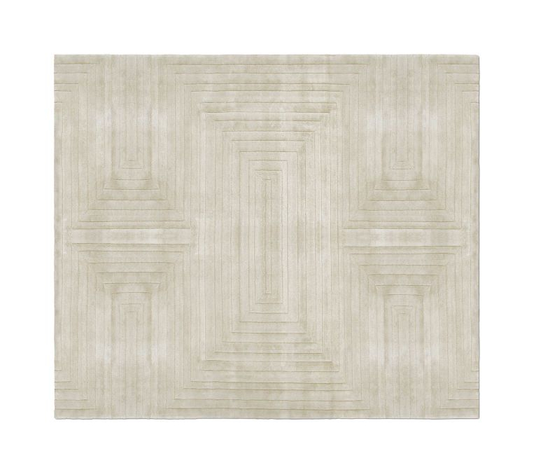 White garden rug by rug'society - Discover Timeless Elegance With Exclusive Library and Office Design Ideas