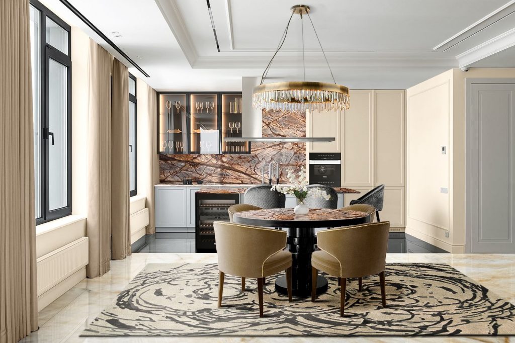 Savoring Style: Exclusive Dining Room Ideas in a Haven of Luxury Rugs