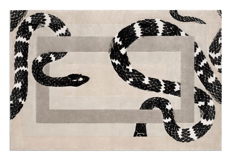 Imperial Snake Rug - Sustained Grey: Elegance in Neutral Tones With Unique Rugs