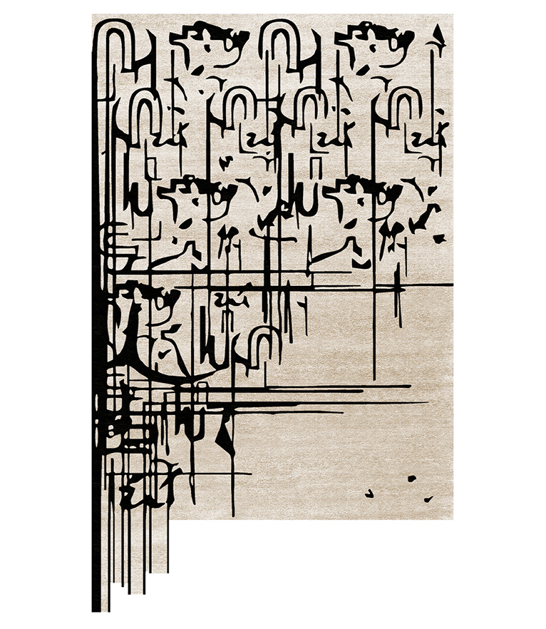 Black Ink Rug by Rug'Society
