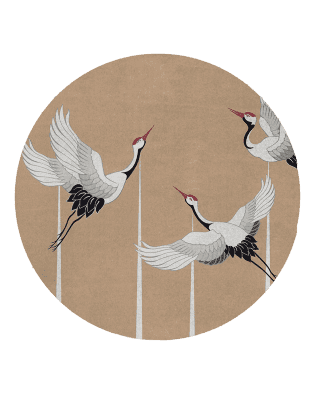 Heron Nude Round Rug by Rug'Society