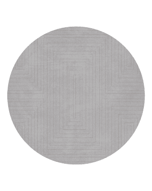 White Garden Round Rug by Rug'Society