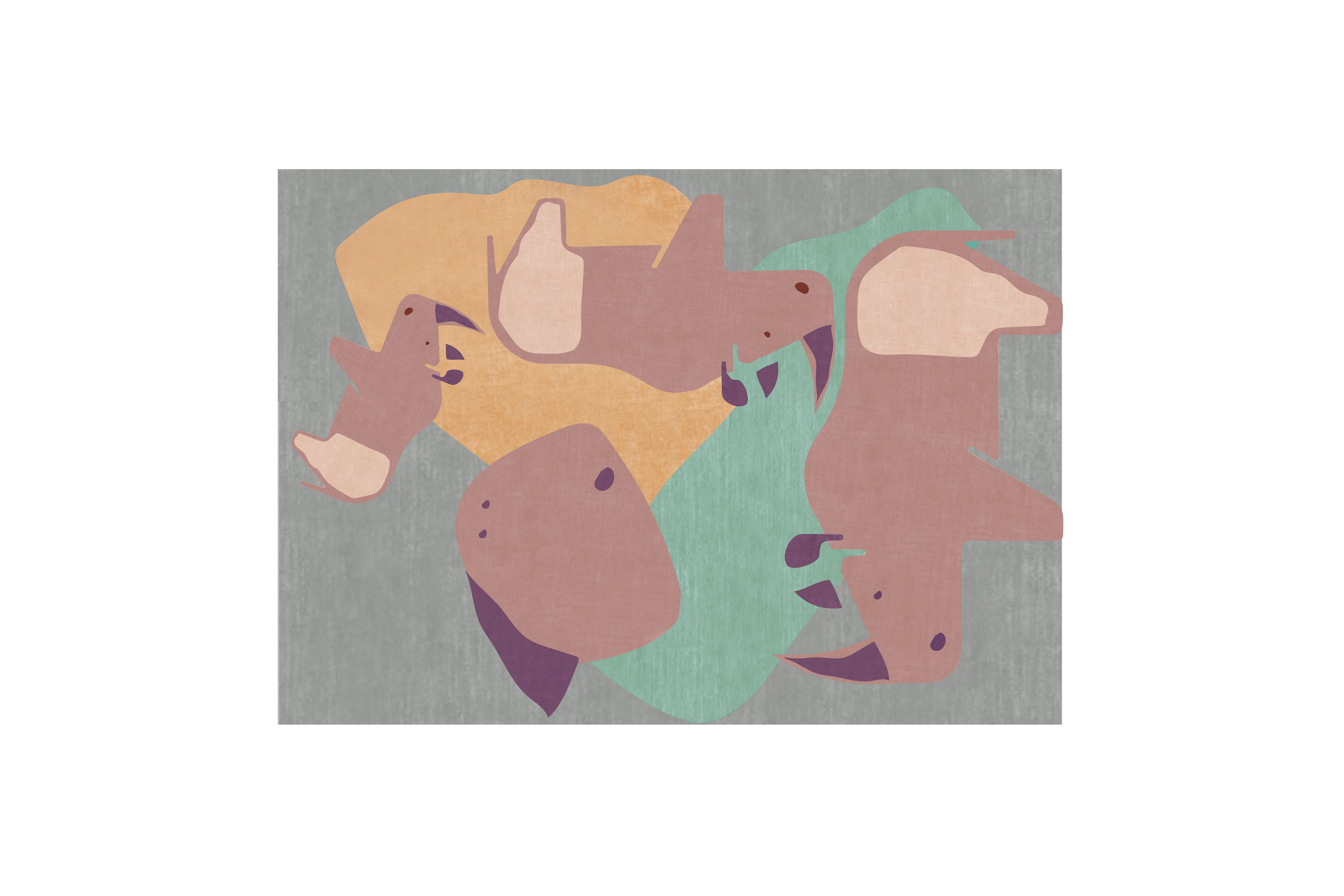 The Rhino's Troupe Rug by Rug'Society