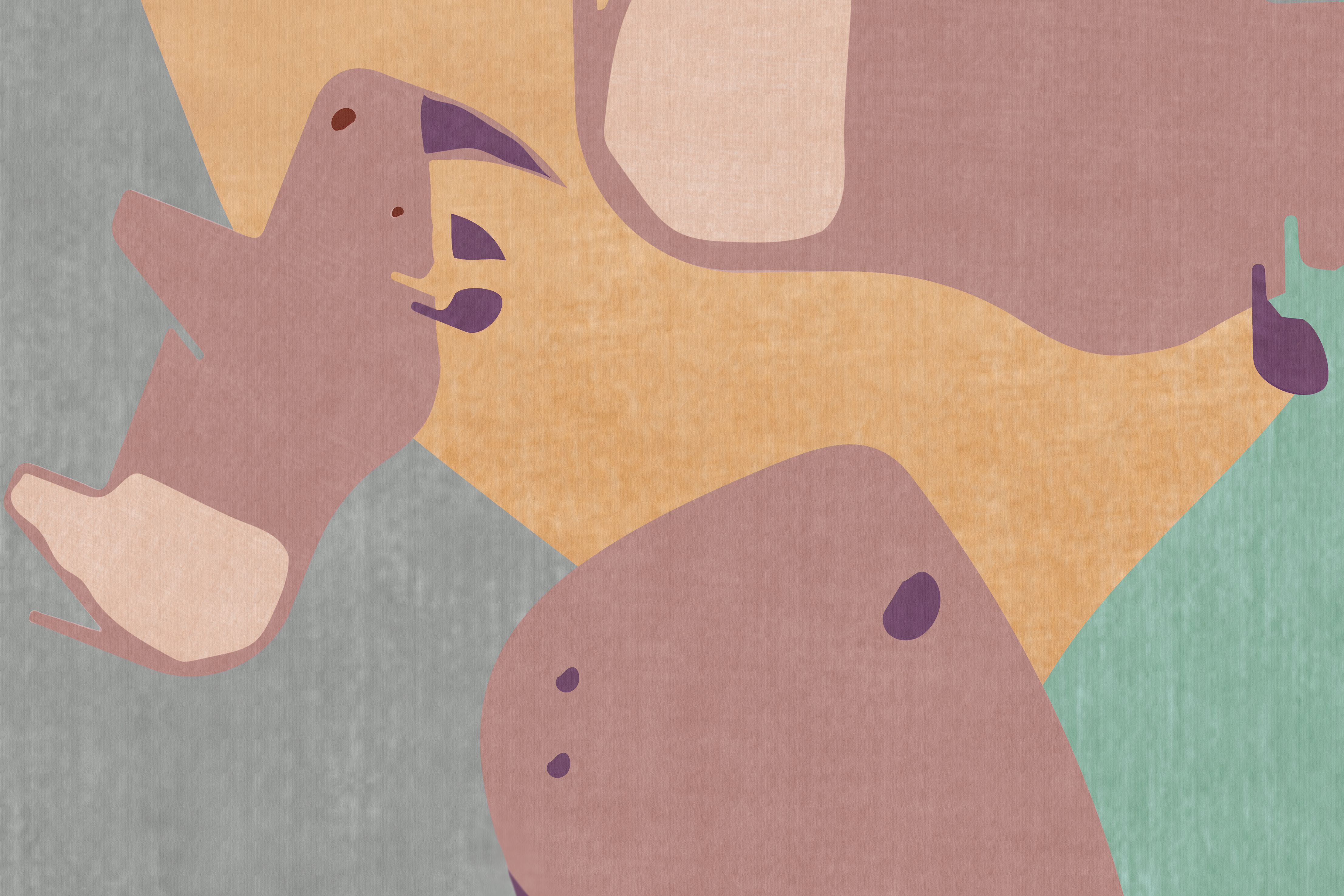The Rhino's Troupe Rug by Rug'Society