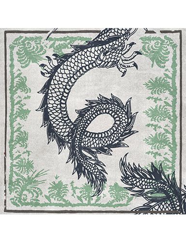 REDLEH SQUARE Carpet With Botanical Silk and Wool by Rug'Society