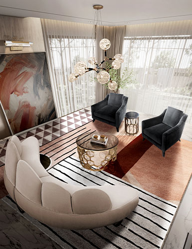 Simba Square Geometric Rug by Rug'Society
