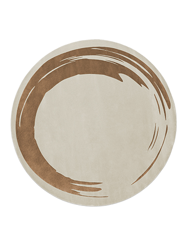 UZU ROUND Handmade Rug With Botanical Silk by Rug'Society