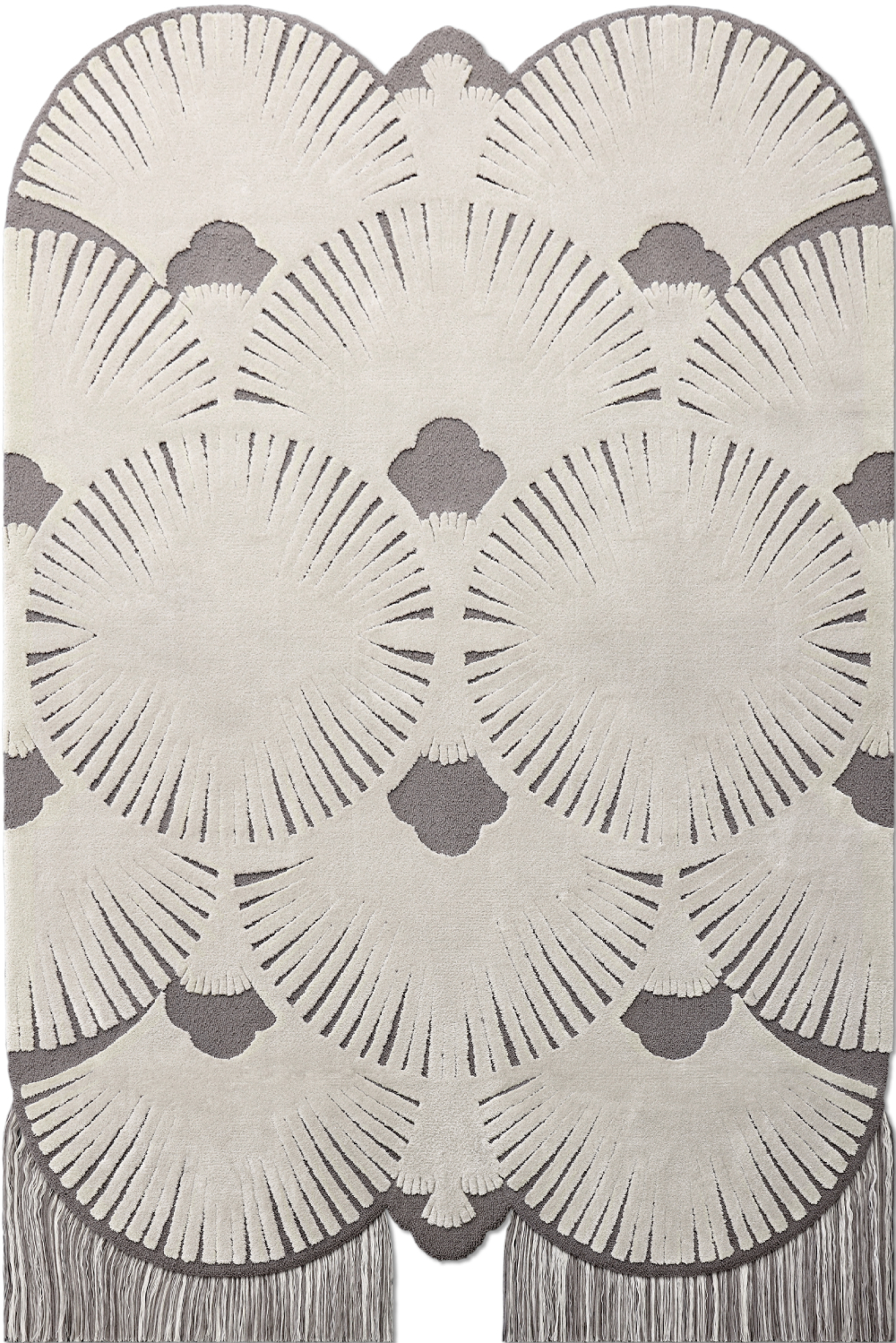 best lounge rugs: gray area runner rug with irregular shape