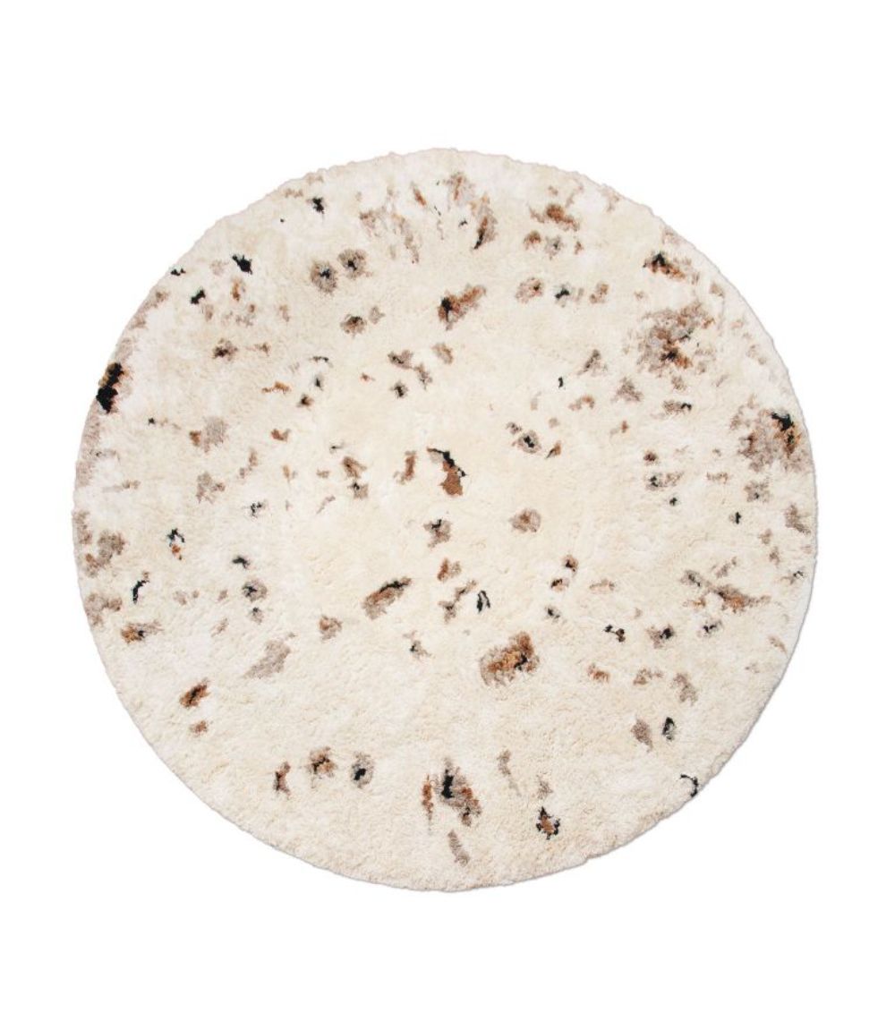 handmade Oslo Rug. Shaggy rug collection White and brown, neutral colors