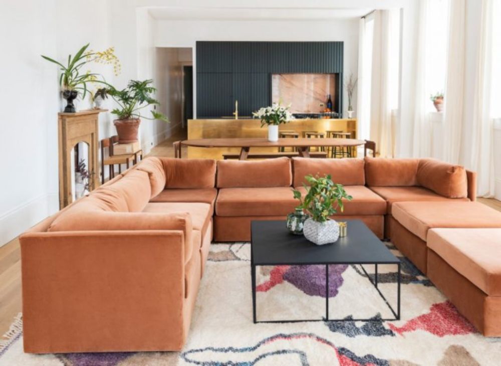 20 Clever Ways to Decorate Your Living Room with Modern Wool Rugs, geometric rug