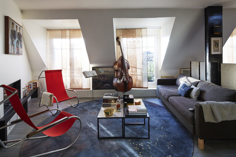 Elliott Barnes living room appartement 2eme Paris