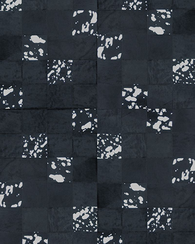 These Leather Rugs will give you the edgy feel your home needs Black and white leather rug
