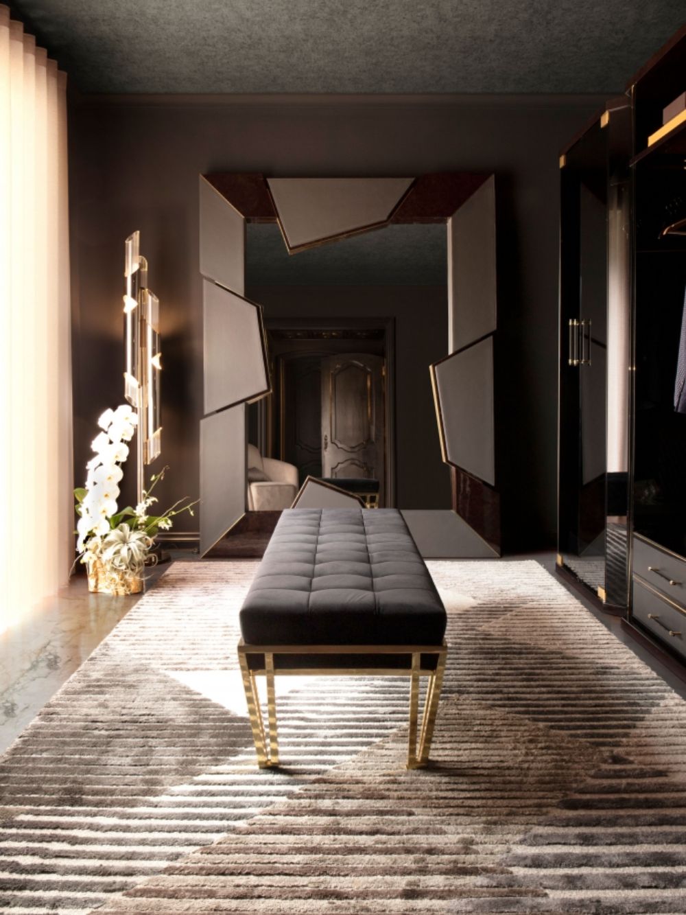 Unique rug ideas for your bedroom and Closet, modern closet with air rug