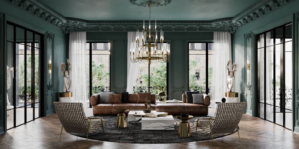 Astonishing Luxurious Rugs For A Stylish Interior, modern living room with round gray area rug,
