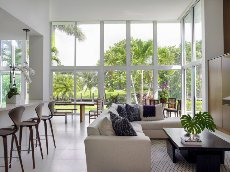 Michael Wolk - Fort Lauderdale Residence. Spacious living room in neutral tones.