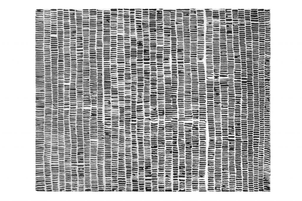 minimalist black and white area rug. modern rugs.