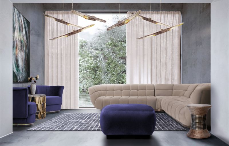 Modern living room with Pantone Color Of The Year 2022 and Coll Rug in black and white